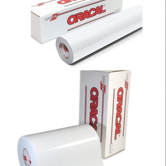 2 Pack 12"x 1 Yard Oracal 651 WHITE GLOSS & MATTE Cricut Hobby Craft Vinyl - Picture 1 of 1